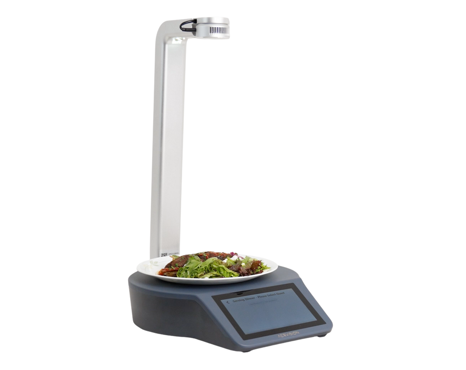 The AerMeal device, with a plate of food on it